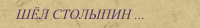 ШЁЛ СТОЛЫПИН ...